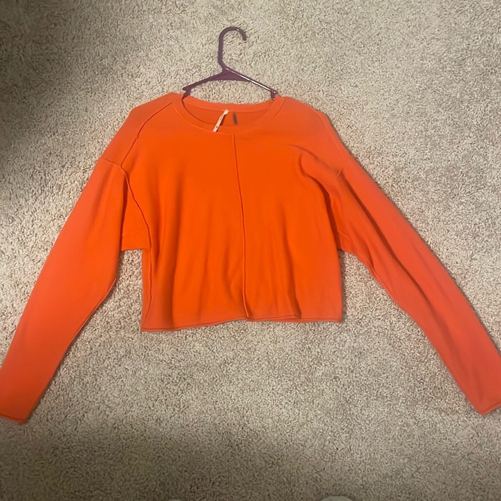 Orange free people top